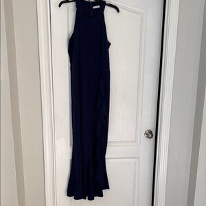 Elegant Navy Blue Sleeveless Dress Womes Size 16 New